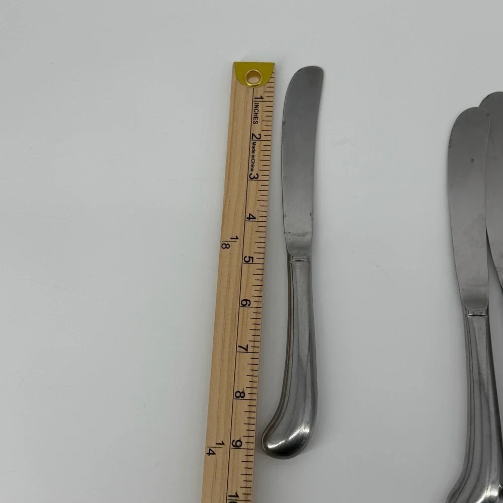 Rogers & Co Stainless Korea Steak Knives Set of 3‎ Pistol Grip Serrated Silver